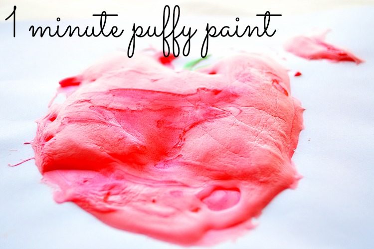 Homemade Puff Paint Recipe