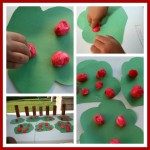 toddler apple tree craft with pom poms