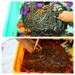 frozen paint halloween sensory activity