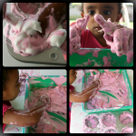 halloween sensory play with shaving cream