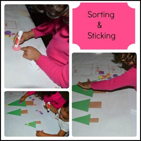 Math in Christmas activities - sorting