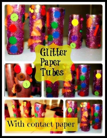 Paper Roll Craft – Glitter Tubes – Fun Littles