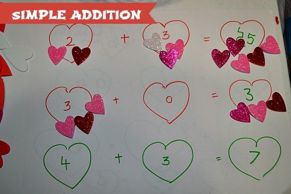 addition for preschoolers hands on valentine activities