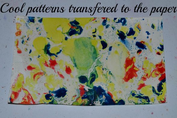 art projects for kids - oil paint patterns on paper