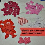 sort foam hearts stickers learning for toddlers