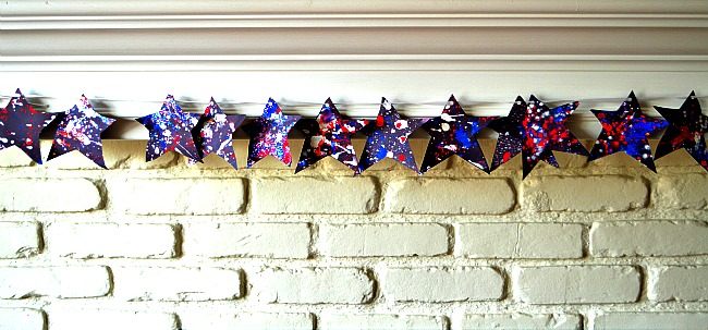 red white and blue mantle bunting