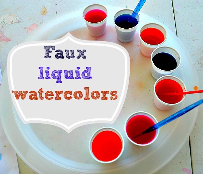 Art Activities for kids : Crepe paper paint and homemade liquid watercolors  – Fun Littles