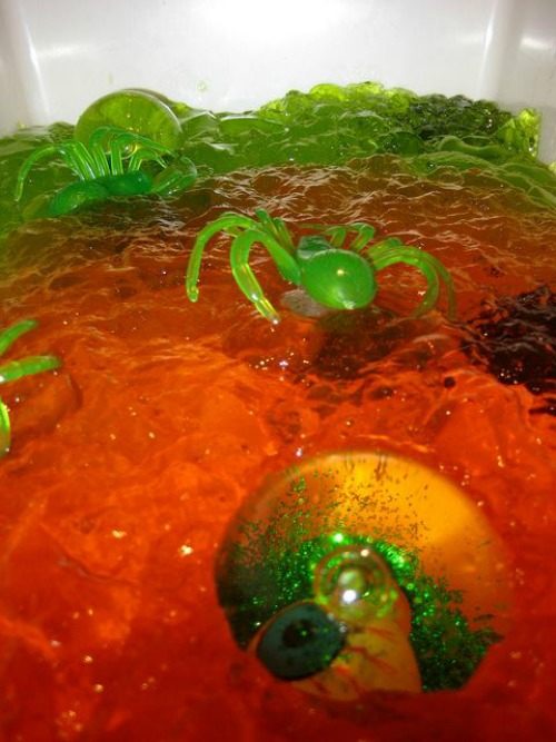 halloween sensory activities for kids with jelly