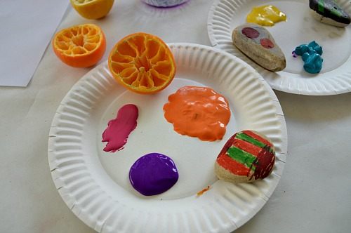 materials needed for art activities with fruits