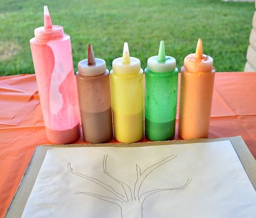 materials needed for puffy paint tree