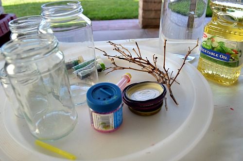 sticks and twigs to make sensory jars
