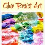 Glue resist art