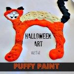 Halloween art projects with puffy paint