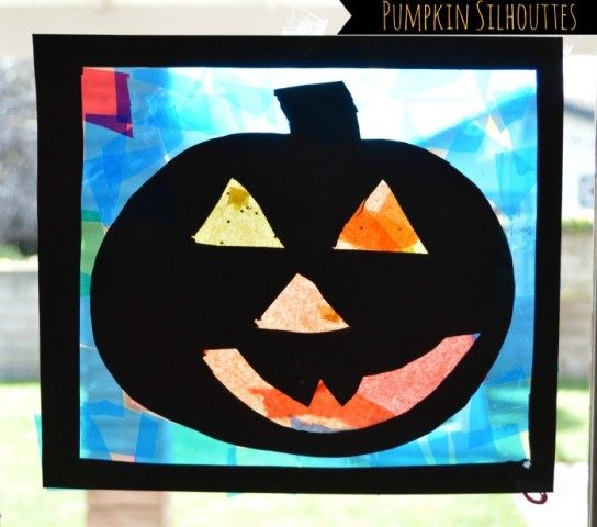 Pumpkin crafts for kids silhouttes