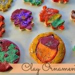 fall crafts with clay ornaments