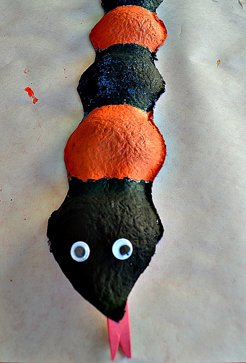 orange snake craft for kids