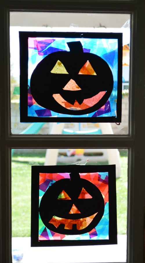 pumpkin silhouttes for windows