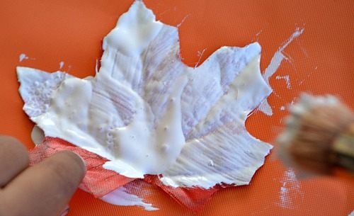 white leaf painting
