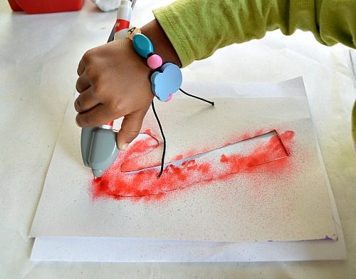 candy cane crafts with airbrush