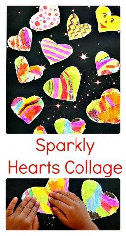 Sparkly Hearts Collage for Valentine's Day from Blog Me Mom