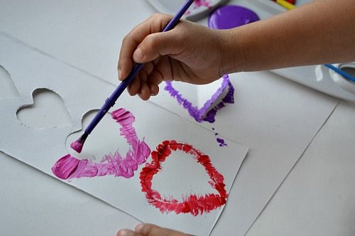 art projects with hearts