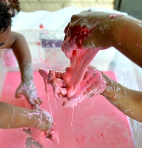 rose oobleck valentine messy play