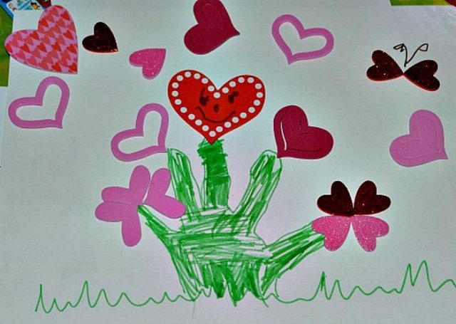 valentines handprint art project