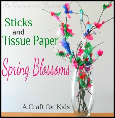 Simple Tissue Paper Flower Art for Kids - Meri Cherry