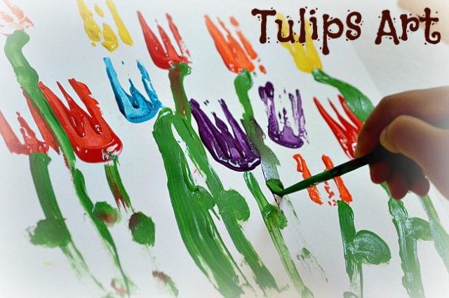 spring art tulip painting
