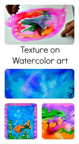 Texture on Watercolor Projects: Fun Process Art