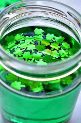st patricks day sensory activities for kids with green water