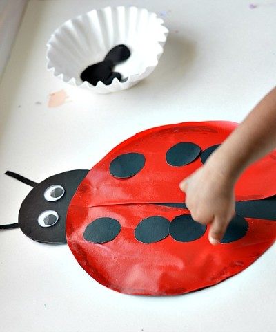fine motor activities with lady bug theme