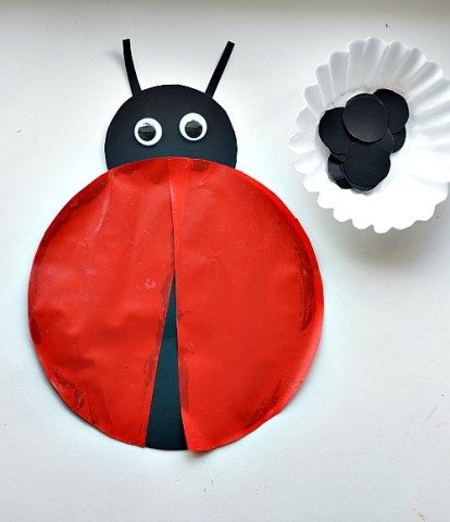 ladybug craft activities with sticky bug
