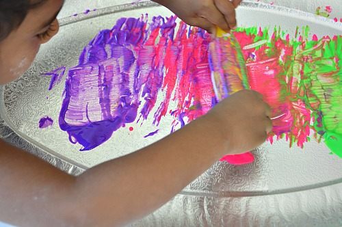 process art for toddlers rolling paint