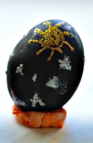 space eggs easter decoration