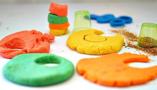 colorful sand dough