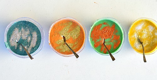 homemade paint with sand for summer