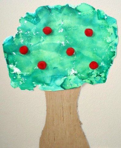 Tissue-Paper-Art-Apple-Tree-Craft