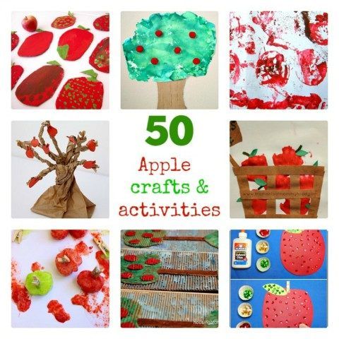 apple crafts and activities for kids all ages