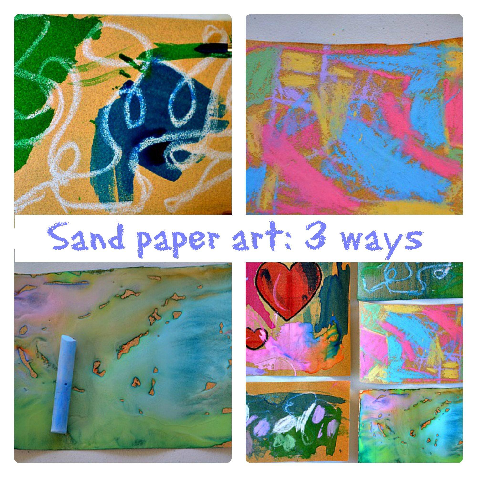 Art with Kids: Sandpaper Crayon Transfers