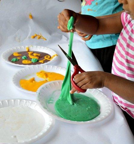 sensory activities for kids with slime