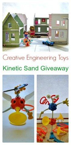 Creative Engineering toys for kids along with a kinetic sand giveaway