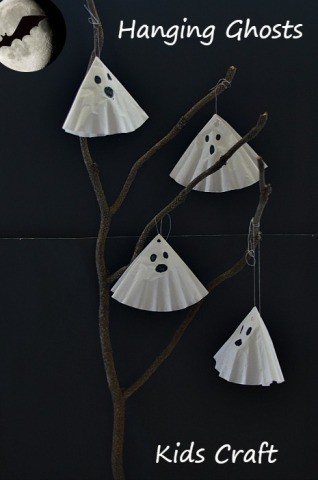 Simple Ghost Craft for kids for Halloween