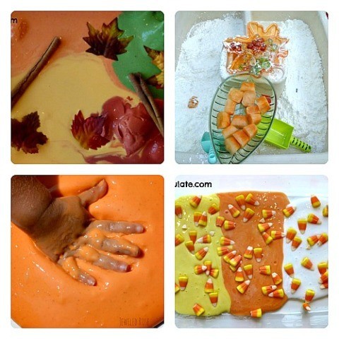 slime and goops for fall sensory activities for kids