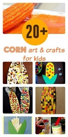 Thanksgiving crafts with corn for kids
