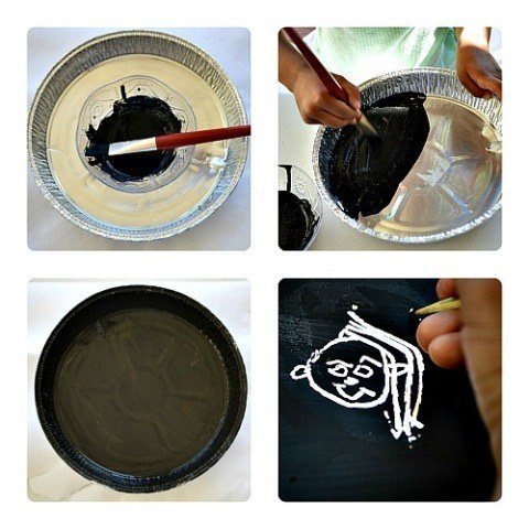 halloween art projects with pie pan