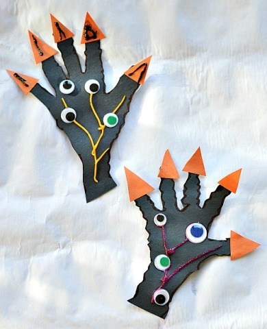 spooky hands crafts for kids