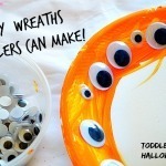 toddler halloween craft using paper plates