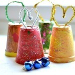 Kids ornaments craft with cups