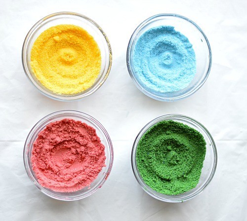 colored rangoli powder